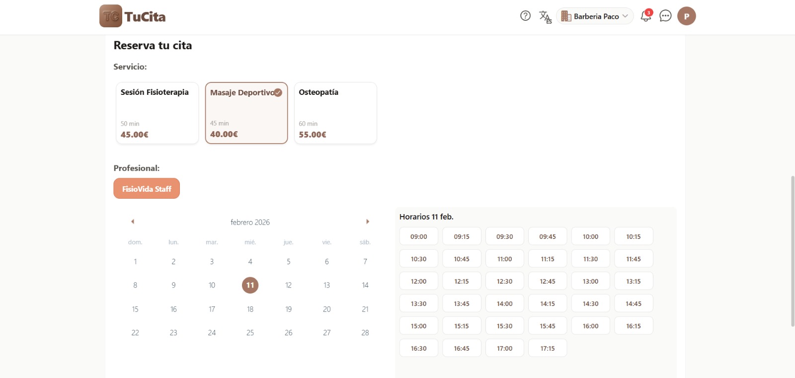 TuCita screenshot 2